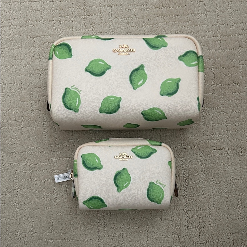 New Coach Lime Cosmetic Pouches